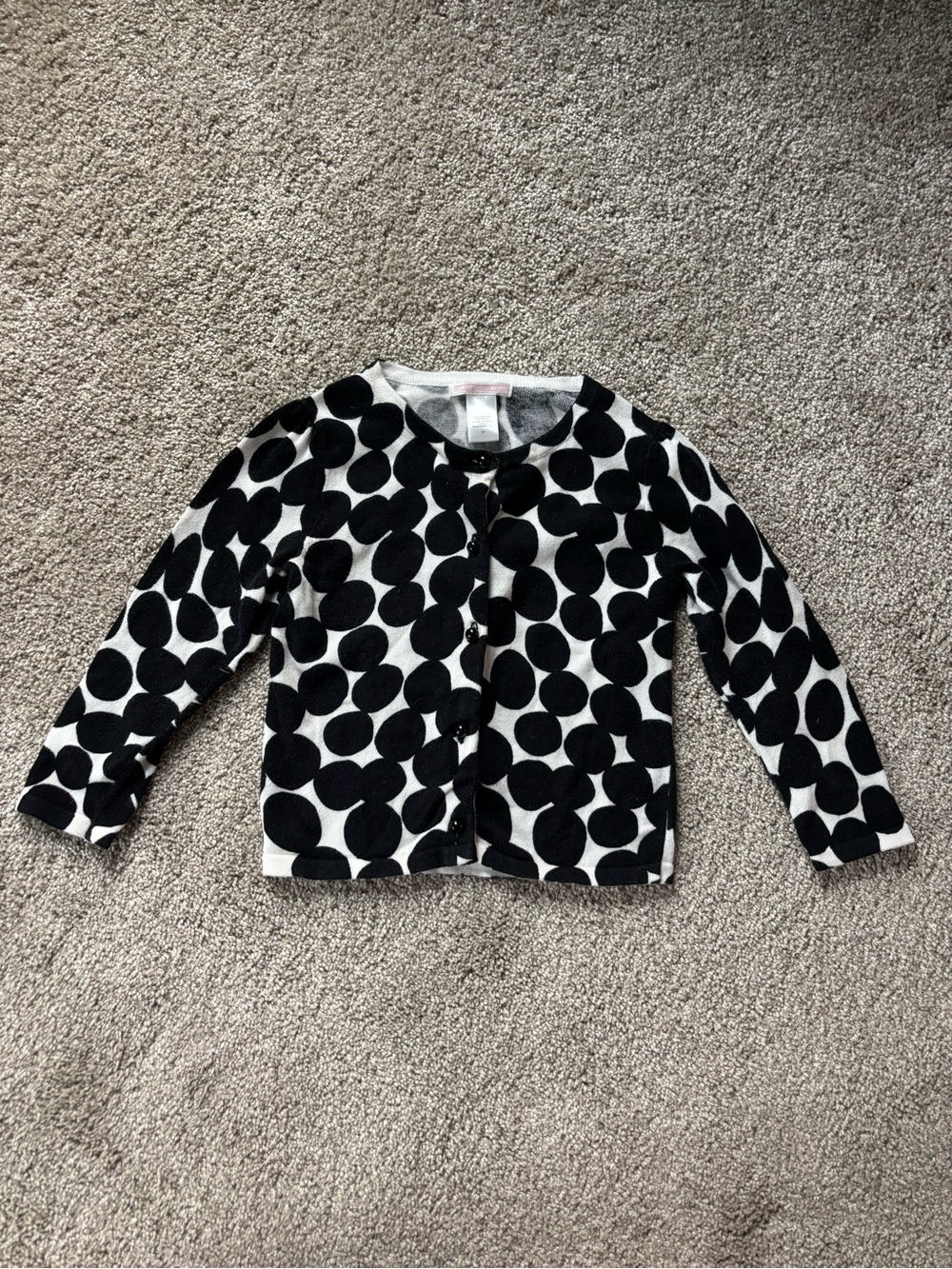 Janie and Jack  Black and White Polka Dot Cardigan
